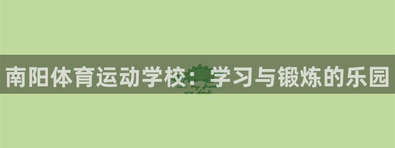 bsports官网 必一运动：南阳体育运动学校：学习与锻炼的乐园
